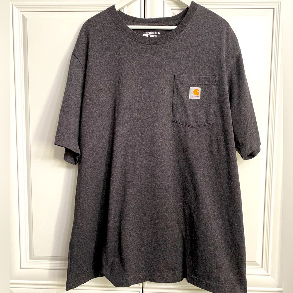 NWOT Carhartt Men’s Size XL Loose Fit Charcoal Short Sleeve Shirt Pocket
